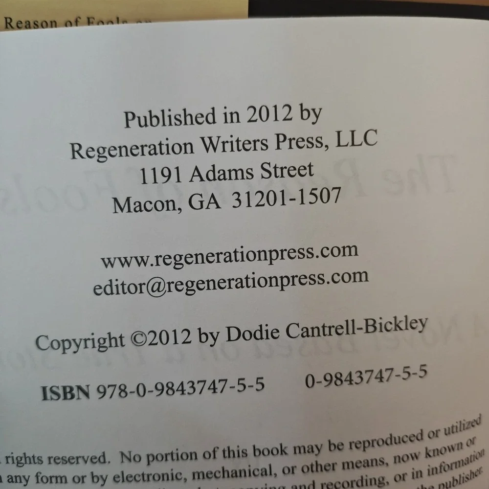 The Reason of Fools Hardcover Signed Dodie Cantrell-Bickley 9780984374755